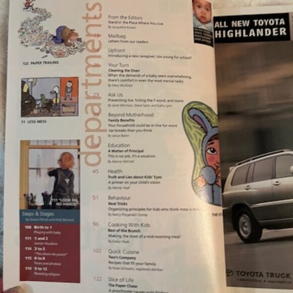 2/$25 Today's Parent Canada's Parenting Magazine April 2001 Vol 18 No 3 Vintage - Picture 3 of 7